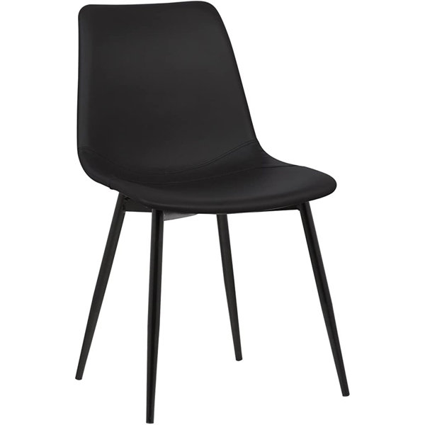 Corrigan Studio® Black Faux Leather Dining Chair Wayfair
